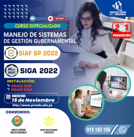MANEJO DE SISTEMAS DE GESTIÓN GUBERNAMENTAL SIAF-SP 2022
